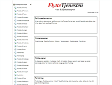 Tablet Screenshot of flyttetjenester.com